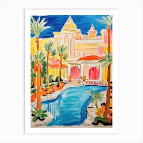 The Wynn Las Vegas   Las Vegas, Nevada   Resort Storybook Illustration 3 Art Print
