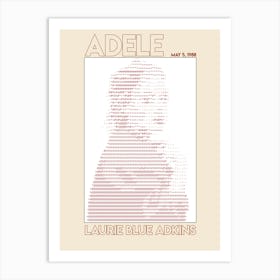 Famous People Adele Laurie Blue Adkins (Ascii Art) Art Print