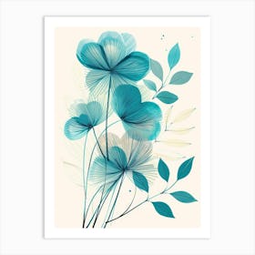 Blue Flowers 87 Art Print