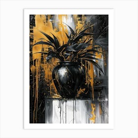 Black And Gold 104 Art Print