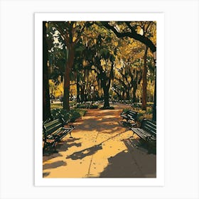 City Park Minimal Painting 3 Art Print