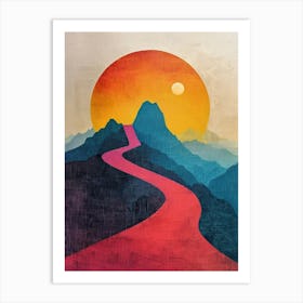 Road To The Sunset Canvas Print Art Print