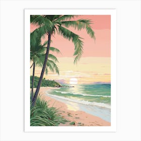 A Canvas Painting Of Seven Mile Beach, Negril Jamaica 1 Art Print
