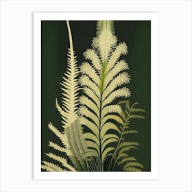 Common Horsetail Fern Rousseau Inspired Art Print