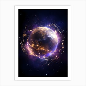 Earth In Space 4 Art Print