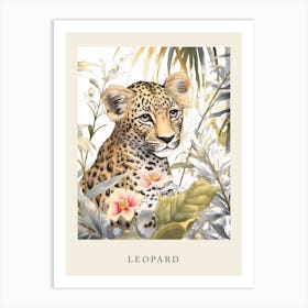 Beatrix Potter Inspired  Animal Watercolour Leopard 1 Art Print