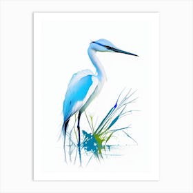 Little Blue Heron Impressionistic 3 Art Print
