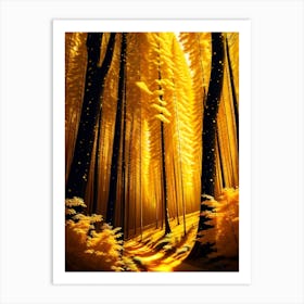 Forest Of Fireflies Art Print