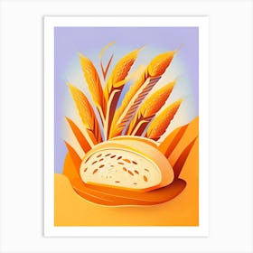 Oat Bran Bread Bakery Product Matisse Inspired Pop Art 1 Art Print