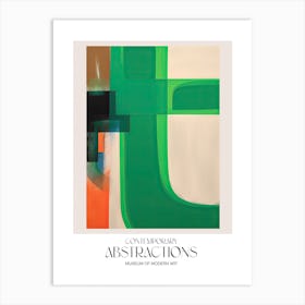 Green Abstract Exhibition Poster Art Print