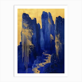 Blue And Gold 5 Art Print