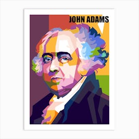 Us Founder John Adams Wpap Pop Art Style Art Print