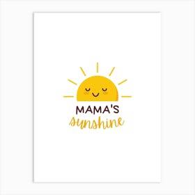 Mama'S Sunshine Kids and Nursery Art Print