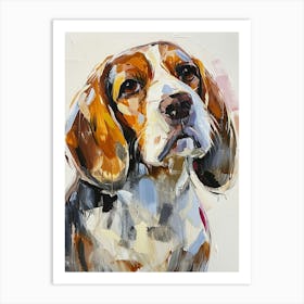 Beagle Acrylic Painting 19 Art Print