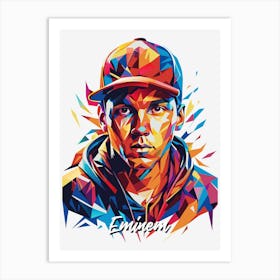 Eminem 01 Portrait Music Icon Style WPAP Pop Art Art Print