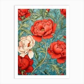 Peonies Wallpaper Art Print