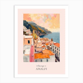 Mornings In Amalfi Rooftops Morning Skyline 4 Art Print