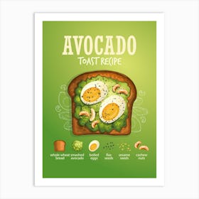 Avocado Toast Art Print