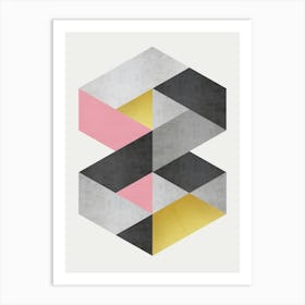 Minimalist geometric shapes 3 Art Print