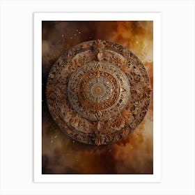 Carved Wooden Shield Art Print