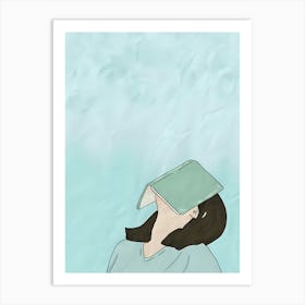 Girl With A Book Art Print