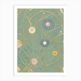 Abstract Pastel Spiderwebs Art Print