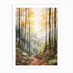 Autumn Forest Landscape Black Forest Germany 3 Art Print