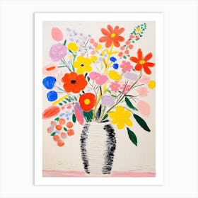 Flower Painting Fauvist Style Veronica Flower 1 Art Print