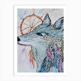 Spiritual Wolf Art Print