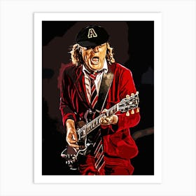 angus young Ac Dc band music Art Print