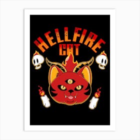 Hellfire Cat 1 Art Print