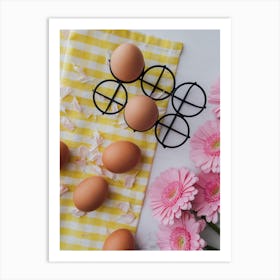 Eggs And Flowers 2 Art Print