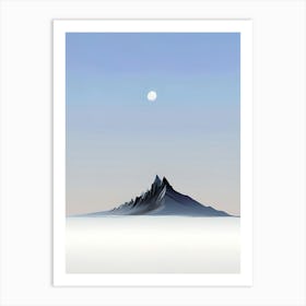 Moon Over Mountain Art Print