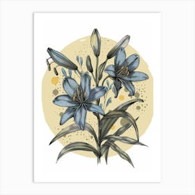 Blue Lily 2 Art Print