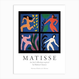 Women Dancing, Shape Study, The Matisse Inspired Art Collection Poster 1 Art Print