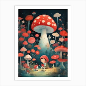 Illustration Emotional Conection Mooshroom Art Print