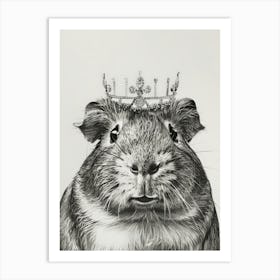 Guinea Pig With A Crown Art Print