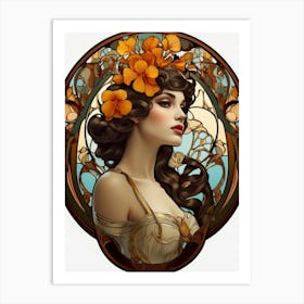 Art Nouveau Woman Art Print