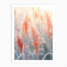 Frosty Botanical Heliconia 1 Art Print