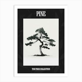 Pine Tree Pixel Illustration 4 Poster Art Print
