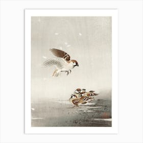 Tree Sparrow With Boy (1900 1936), Ohara Koson Art Print