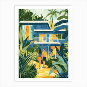 Tropical House In The Jungle Art Print