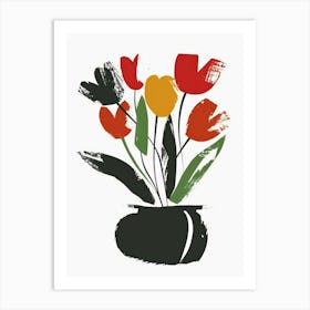 Tulips In A Vase 29 Art Print