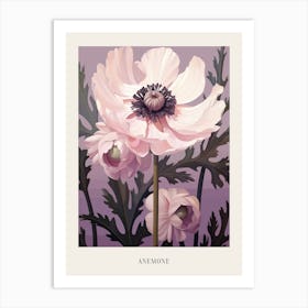 Floral Illustration Anemone 4 Poster Art Print