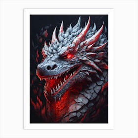 Dragon Head Print Art Print