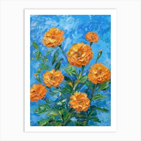 Orange Flowers 13 Art Print