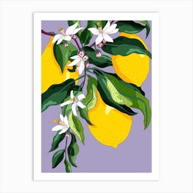 Juicy Lemon Blossoms Art Print