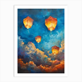 Kites In The Sky Art Print