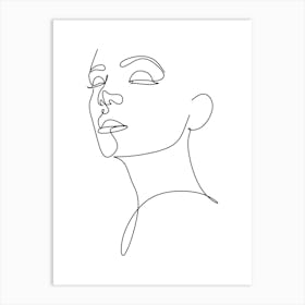 Portrait Of A Woman.Scandinavian wall art 4 Art Print