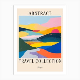 Abstract Travel Collection Poster Georgia 1 Art Print